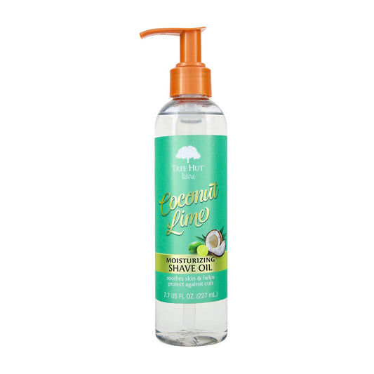 TREE HUT, Aceite para Rasurar Hidratante de Limón y Coco, Evita la Irritación, con Granos de Avena y Vitamina E, 227 ml