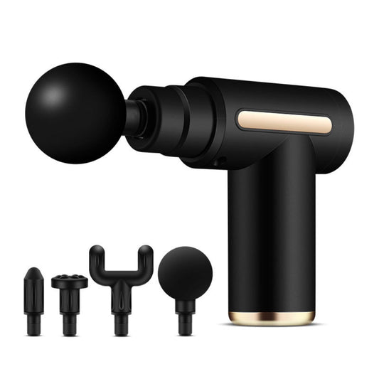 YOYOBBE Pistola de Masaje Muscular con 4 Cabezas, Masajeador Portátil Muscular, Mini Masajeador de Tejido Profundo, Carga USB, para Hombros, Cuello, Espalda