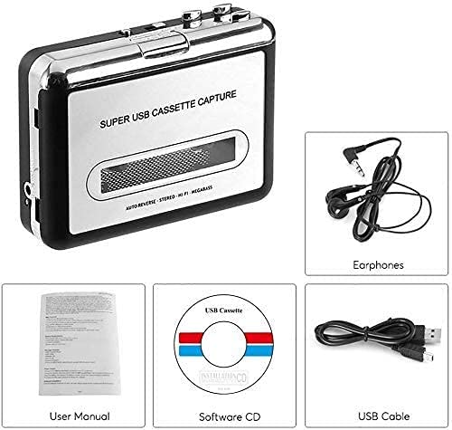 DIGITNOW Convertidor USB de Cassette a MP3, Convertir Audio Cassette a MP3 Digital,para Grabar Cassette a mp3 en Windows o Mac