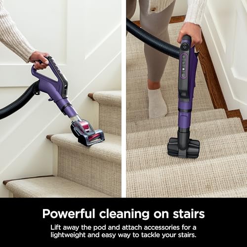 Shark POWERDETECT - Aspiradora Vertical con Filtro HEPA, aspiradora Resistente con Potente succión para Recogida de Pelo de Mascotas, tecnología DuoClean, Elevador motorizado, Ideal para alfombras y