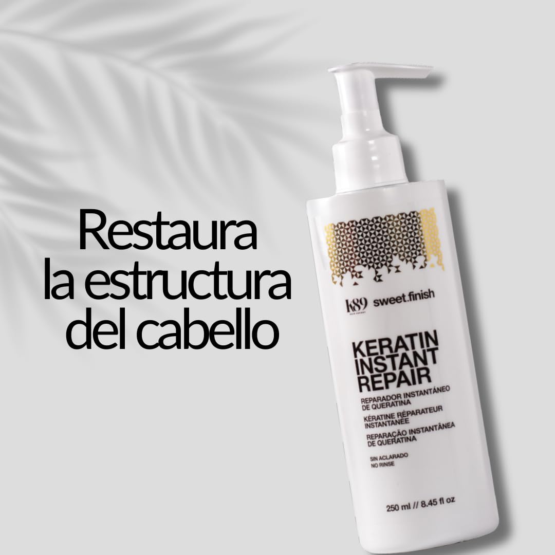Tratamiento de Keratina K89 Hair Expert Sweet Finish Reparación Instantánea para Todo Tipo de Cabello