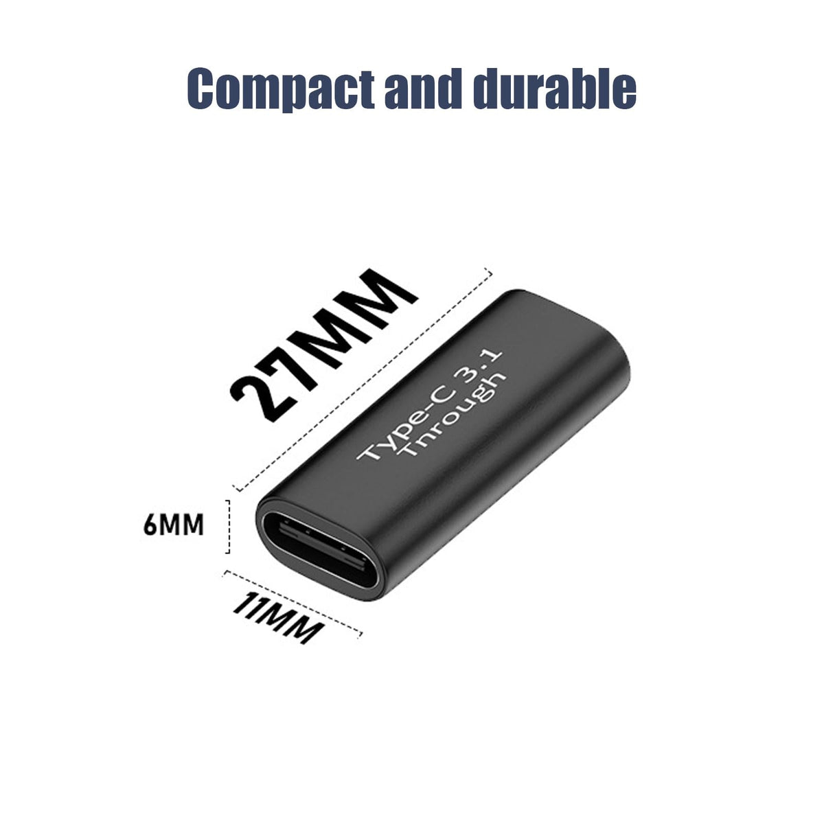 Adaptadores USB C Hembra a Hembra Pastall Paquete de 5 Compatibles con Thunderbolt 4 3 para Transferencia de Datos y Carga Rápida