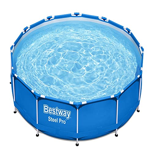 Bestway 56706 Alberca con Estructura Redonda 3.66m x 76cm con Bomba y Filtro, Azul