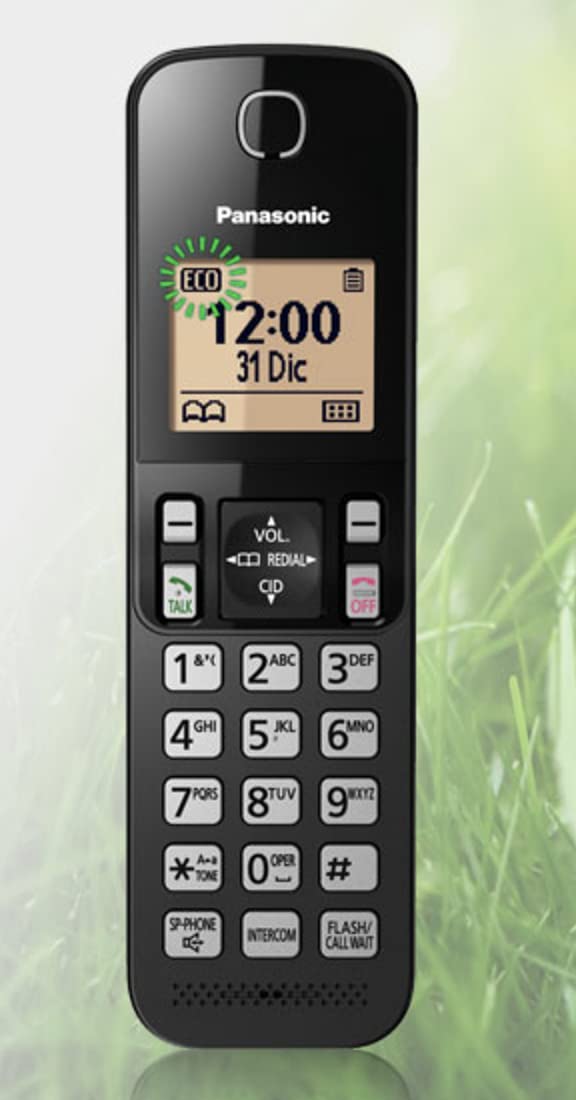 Panasonic KXTGC-352MEB Teléfono Inalámbrico de Línea Fija Color Negro