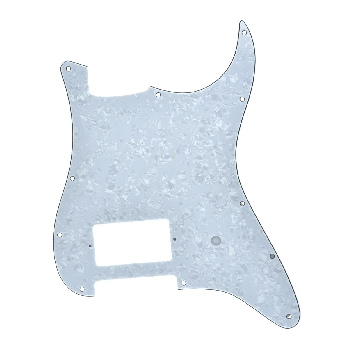 KAISH 11 agujeros ST/Strat Style One Humbucker Guitarra Golpeador Placa Rascador para Delonge Stratocaster/Strat White Pearl
