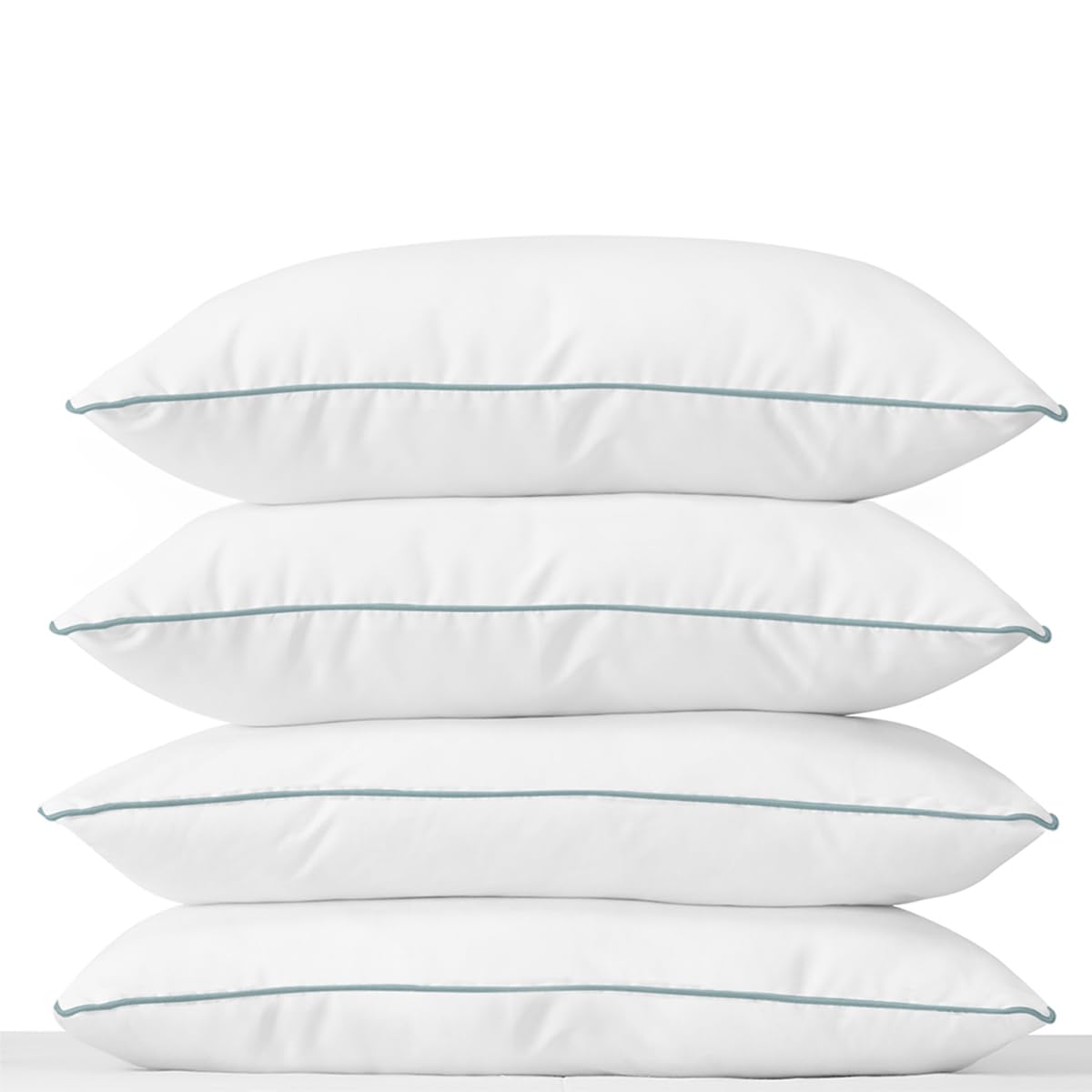 Almohadas TESSO HOME Azul Hipoalergénicas de Firmeza Media y Suaves Lavables Estándar