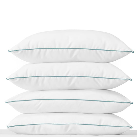 Almohadas Tesso Home Azul Firmeza Media Hipoalergénicas Antiácaros Tamaño King