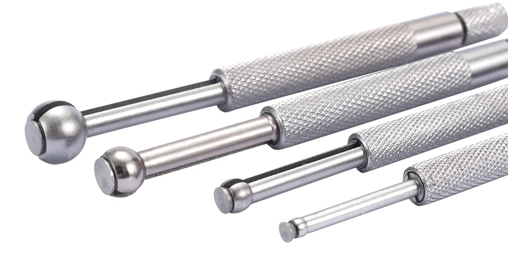 Accusize - 0.125-0.300 Calibradores para Agujeros Pequeños 4 Piezas en Estuche, Medio Circulo, #EG04-5001