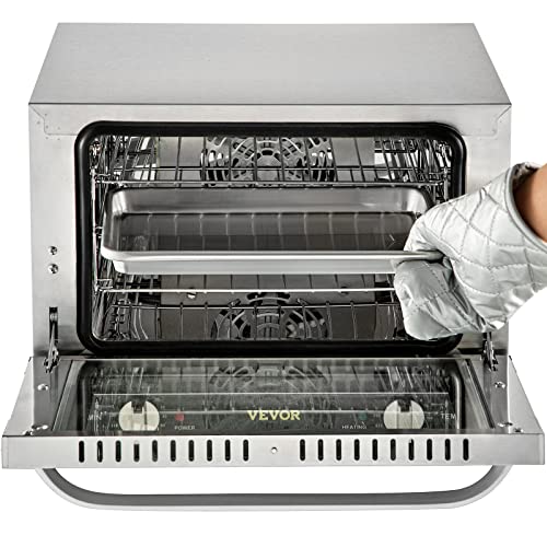 Horno de Convección Comercial VEVOR Vidrio Eléctrico 1440 W