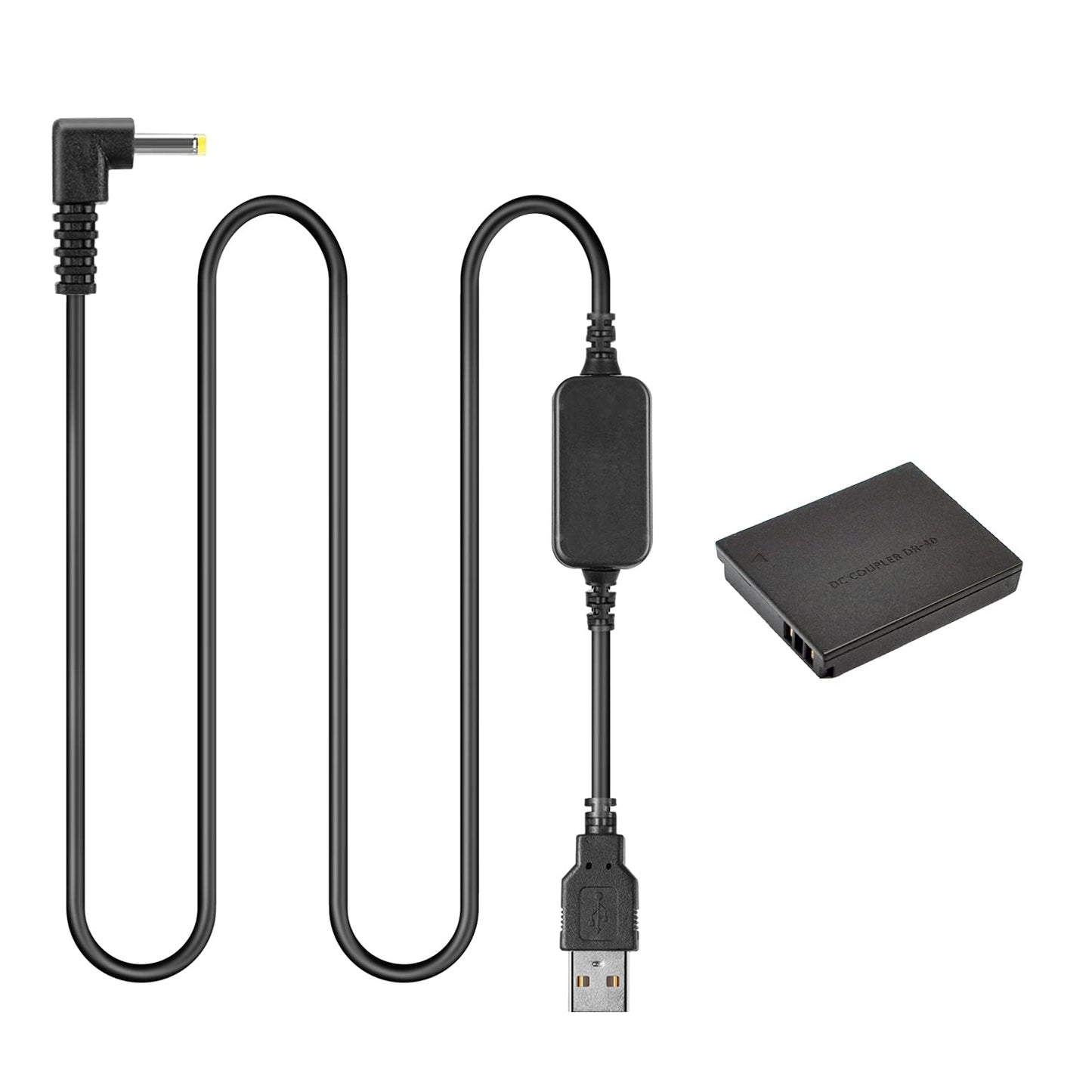 Cable USB 5V ACK-DC40 + DR-40 DC Acoplador NB-6L Batería Analógica para Canon S90 S95 SX530 SX600 SX610 SX700 SX710