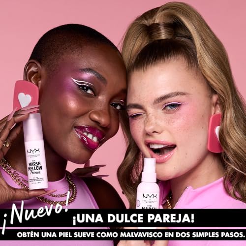NYX Professional Makeup, Spray fijador de maquillaje 10 en 1 acabado mate, Marshmellow Setting Spray, 60ml. Matifica, suaviza, minimiza poros, prolonga la duración del maquillaje durante 16 horas, fórmula vegana