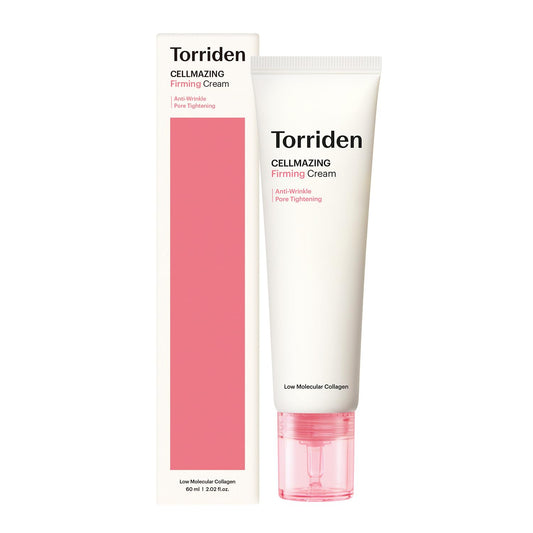 Torriden CELLMAZING Low Molecular Collagen Firming Cream, 2.02 fl.oz | 5D Collagen Complex | Minimize Pores & Wrinkles | Intense Hydration, Non-Greasy, Firming Finish | Cruelty Free