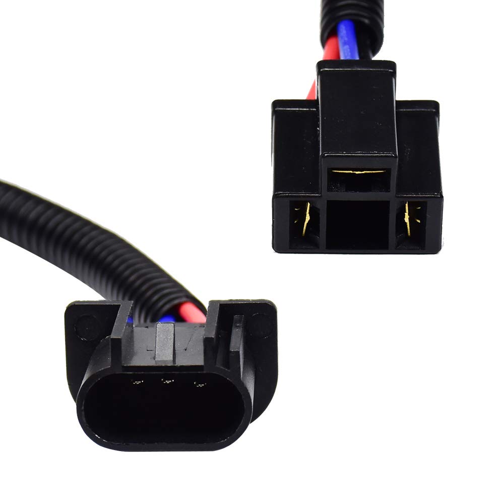 Adaptador Extensión Cableado HUIQIAODS Negro Conversión Faros para Jeep Wrangler o Camiones