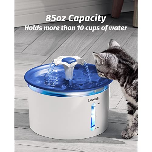 Loomla Bellflower Pet Drinking Fountain (Navy Blue)