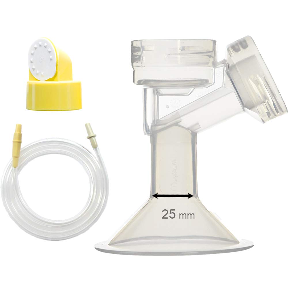 Kit de tubo y extractor compatible con Medela Swing; incluye embudo mediano, válvula, membrana y tubo de repuesto