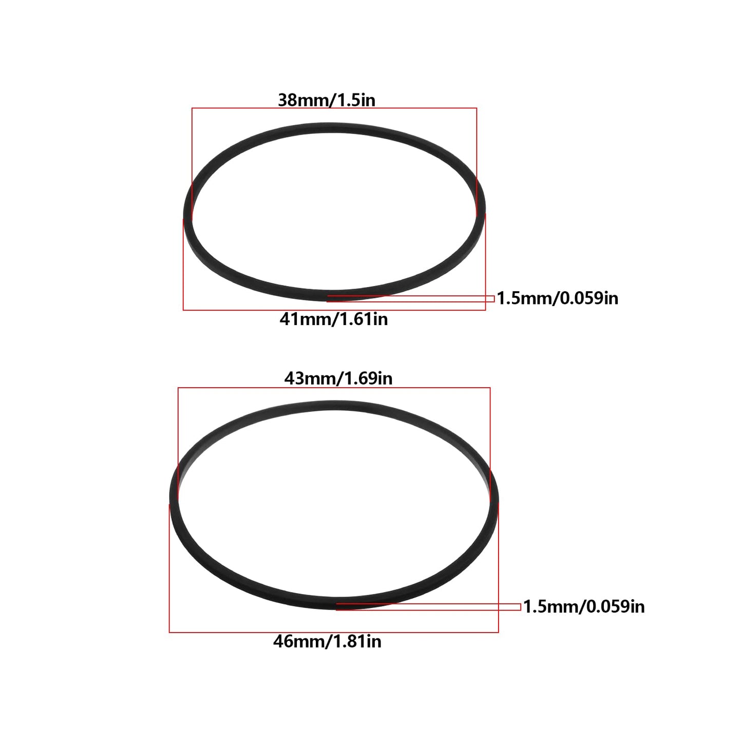 SG Store - Correas de transmisión para puerta compatibles con reproductores de CD de Sony CDP-CX300 CDP-CX350 CDP-CX355 CDP-CX333ES CDP-CX400 CDP-CX450 CDPCX455 CDP-CX555ES