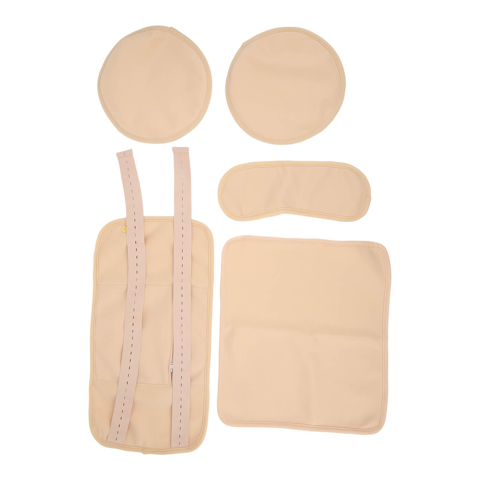 Kit de Paquete de Aceite de Ricino, Previene Fugas Tamaño Reutilizable Ajuste Correa Elástica de Envoltura de Aceite de Ricino para el Cuello (Caqui)