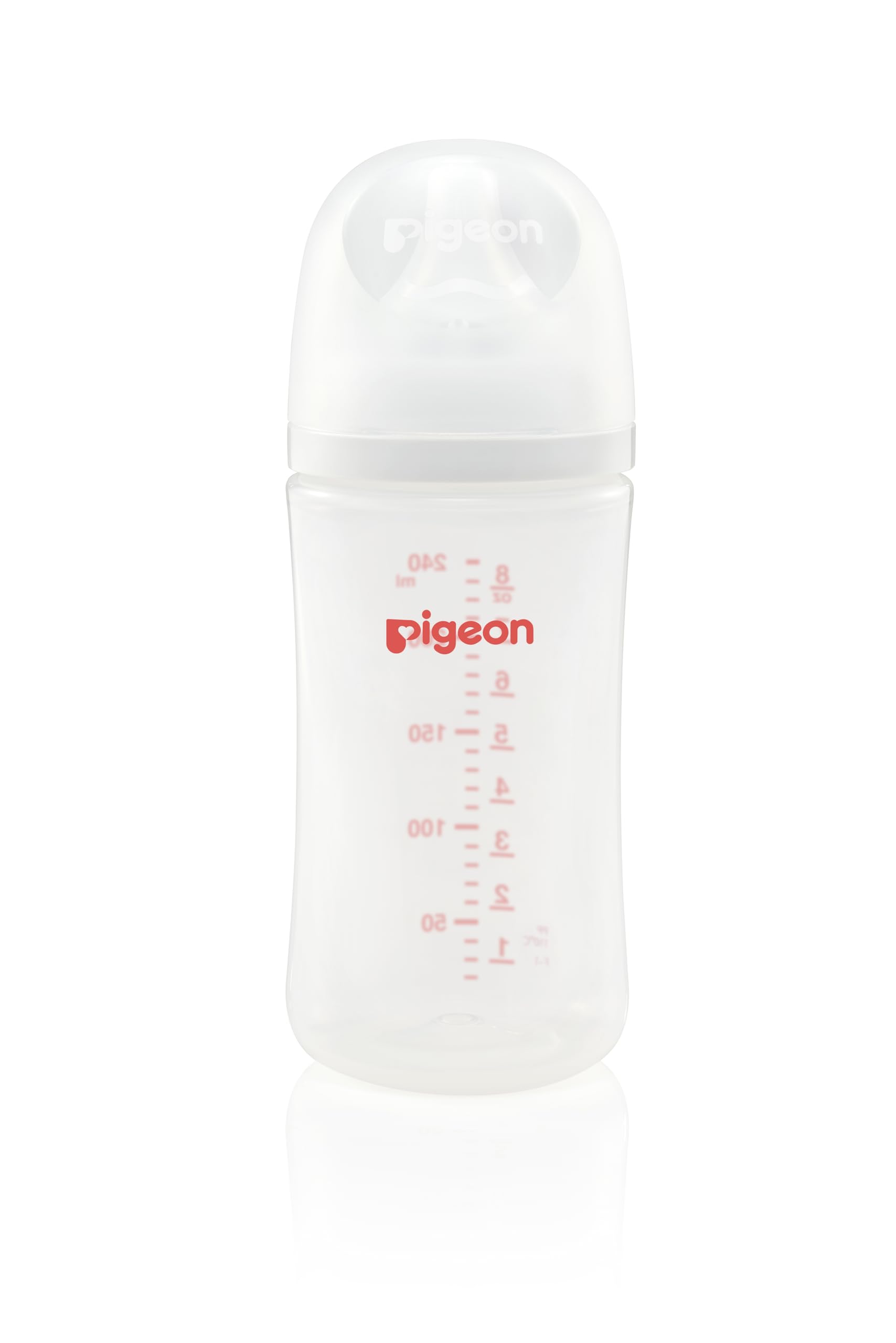 Set de Biberones Pigeon Transparente Soft Touch Boca Ancha Libre de BPA