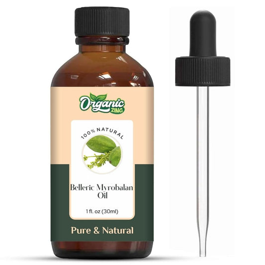 Organic Zing Belleric Myrobalan (Terminalia bellirica) Oil | Pure & Natural Essential Oil for Skincare & Hair Care - 30ml/1.01fl oz