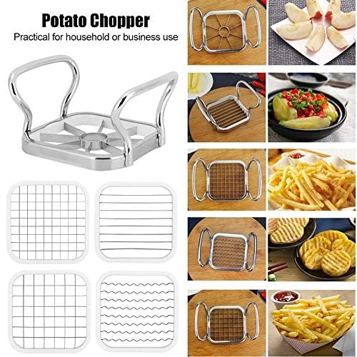 Cortador de Papas Fritas de Acero Inoxidable 5 en 1 para Cocina