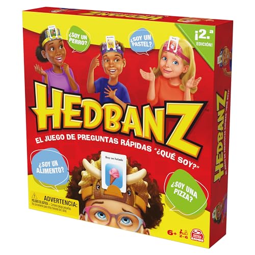 Juego de Mesa Hedbanz Spin Master Segunda Edición para Familias y Niños desde 6 Años