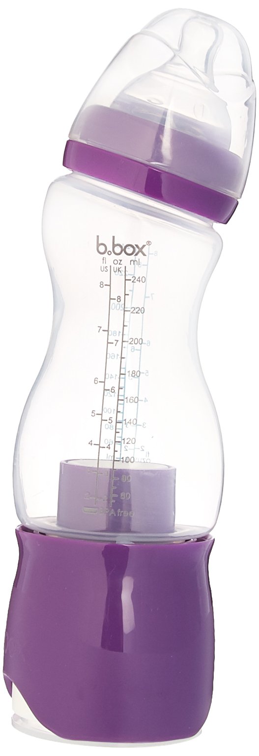 b.box Essential Baby Bottle + Dispenser - Plum Punch - 8 oz