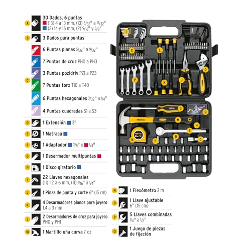 Juego de Herramientas Pretul 109 Piezas con Estuche