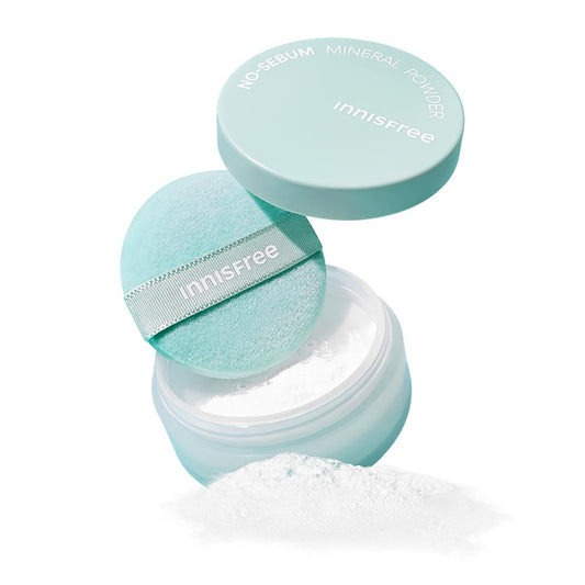 INNISFREE No-Sebum Mineral Powder 5 g – Polvo Suelto Matificante para Control de Brillo y Sebo – Acabado Natural Ligero