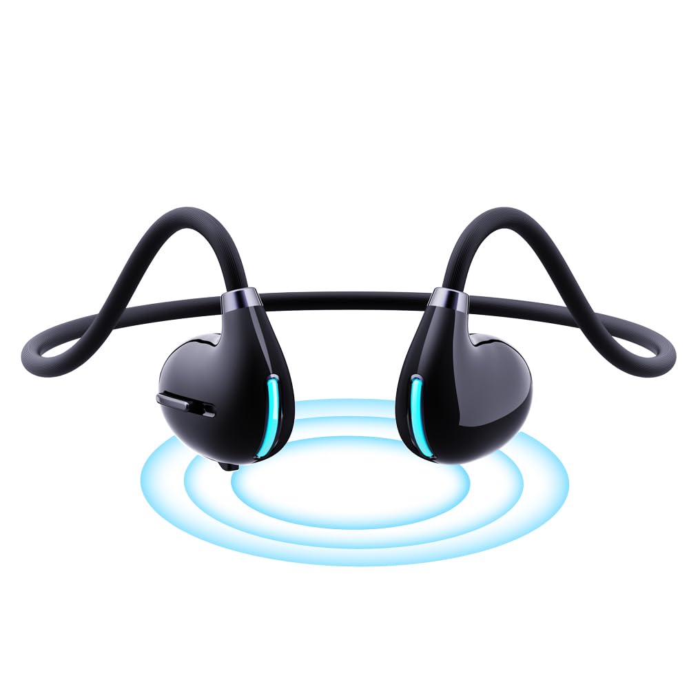 Auriculares Inalámbricos IHAO Luz Destello Diseño Oído Abierto para Deportes