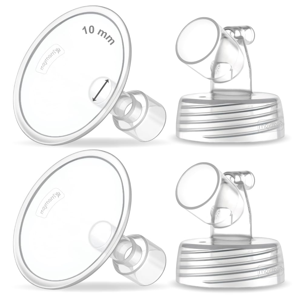 Piezas de bomba de cuello ancho de dos piezas Maymom para S1/S2 de Spectra; incluye Embudos de Boca Ancha; no es Embudo original de Spectra (10 mm, dos Embudos)