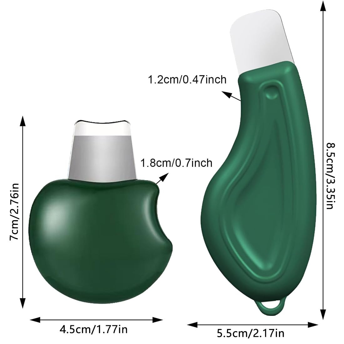 2 herramientas para eliminar puntos negros, rascador facial de silicona para limpieza profunda, espátula para la piel, limpiador de poros, raspador de espinillas, espátula de piel para hombres y
