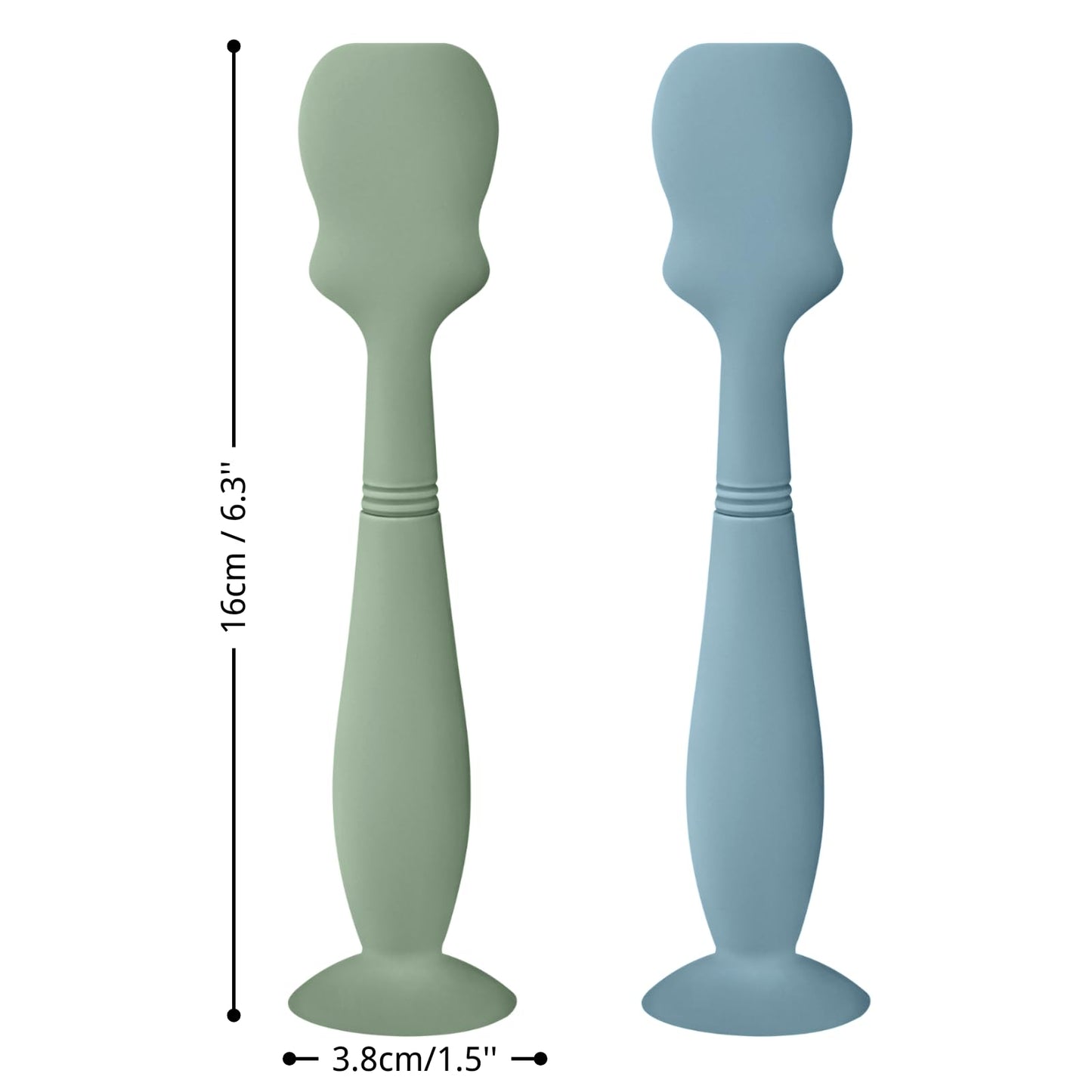 NOVIIML y Diaper Cream Brush, Diaper Cream Spatula Applicator Silicone Baby Butt Paste Spatula for Babies, Newborn (Gray, Blue)