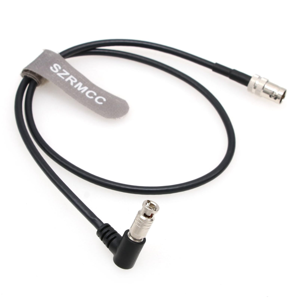 Cable Coaxial de Vídeo SZRMCC en Ángulo Recto Micro BNC Q4 a BNC Estándar 75 Ohmios UHD 4K para Blackmagic Video Assist 5″ 12G-SDI HDR Monitor