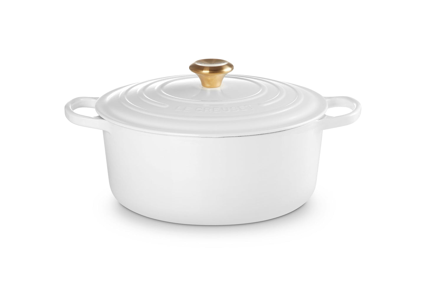 Le Creuset - Horno francés redondo de hierro fundido esmaltado, Blanco, 7.25 quart, 1