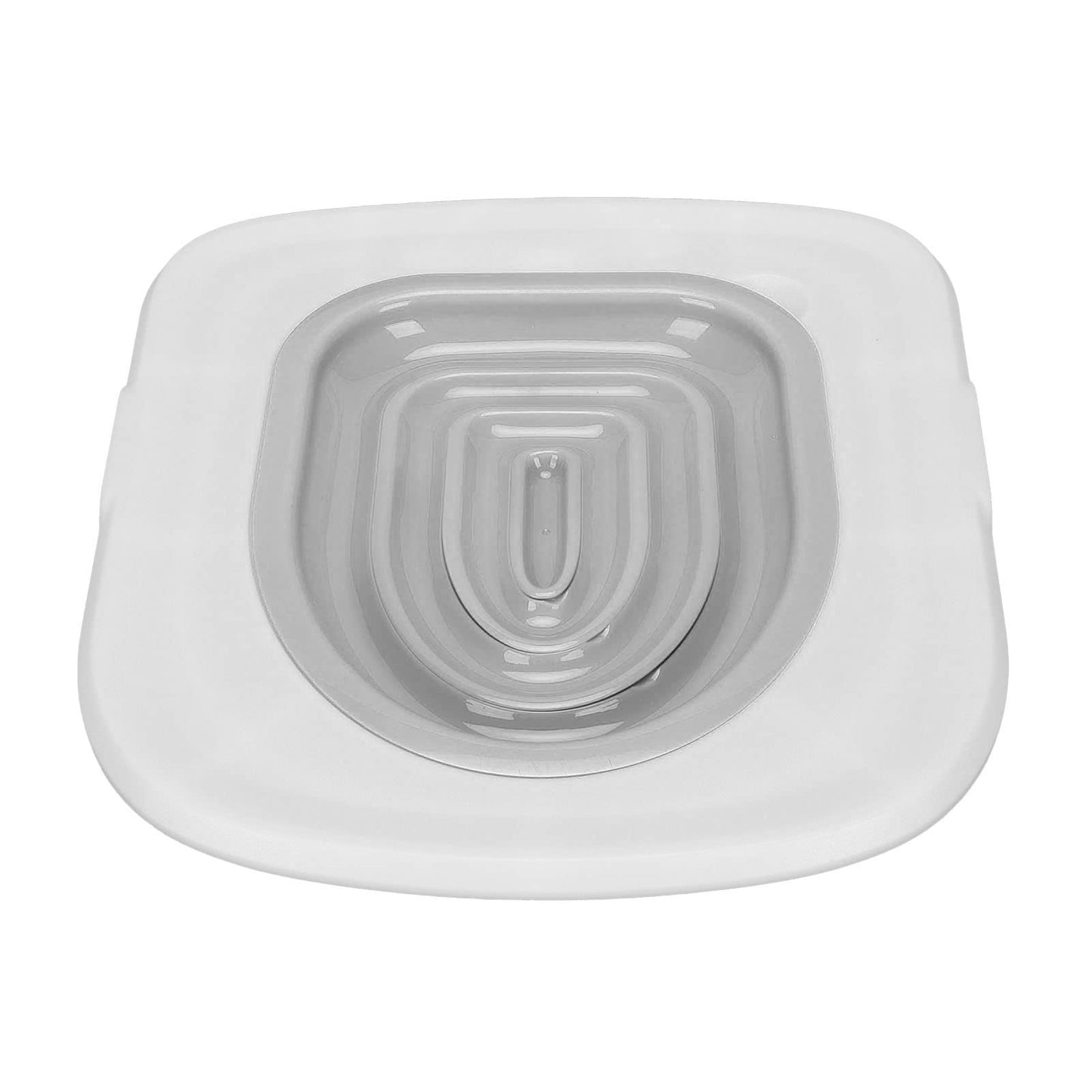 HEEPDD Asiento de Inodoro para Gatos, Entrenador de Inodoro Gatos Reutilizable Universal Gatos y Gatitos (Bandeja Blanca, 1 Soporte Interior Gris)