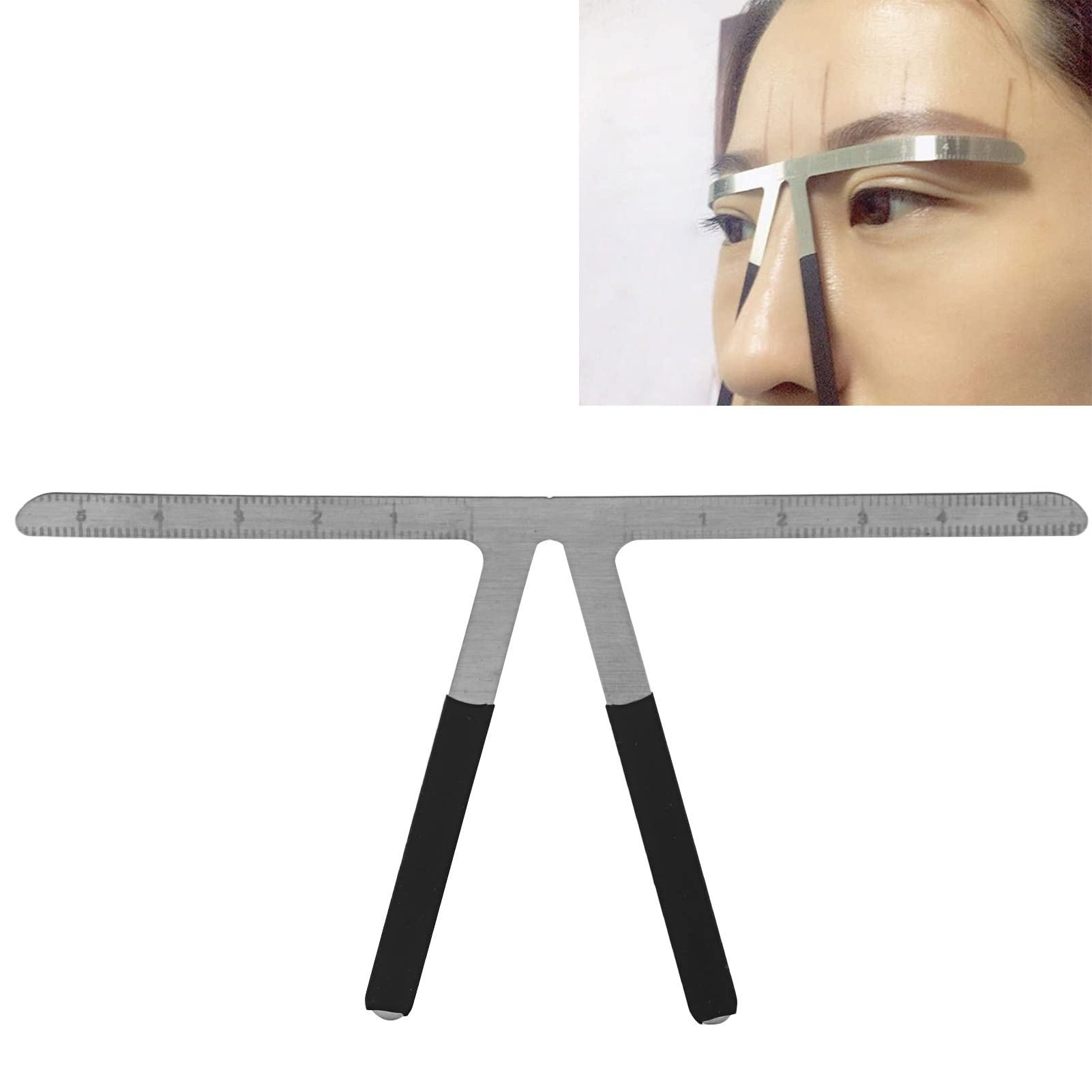 Cuerda para Mapeo de Cejas, Reglas para Microblading del Cuero Cabelludo, 21 × 14 × 1, Regla para Maquillaje Permanente para Cejas, Herramienta de Medida Reutilizable para Dar