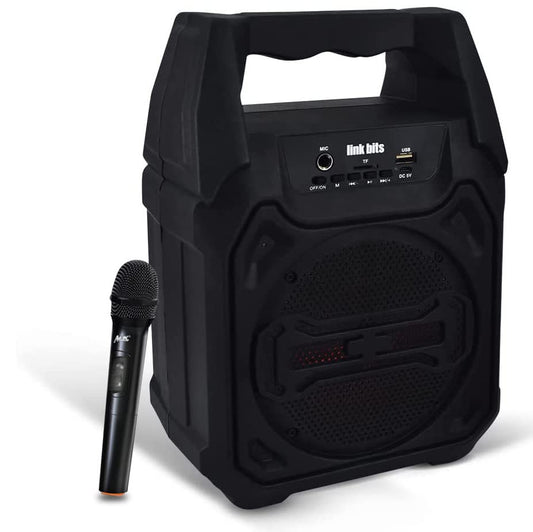 LINK BITS SA674T Bocina Bluetooth inalámbrica, TWS Bocinas Portátil,micrófono alámbrico y Sonido Estéreo,para iPhone Android.