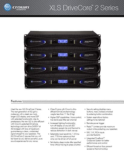 CROWN XLS1002 AMPLIFICADOR 2 CANALES 350W 4OHMS
