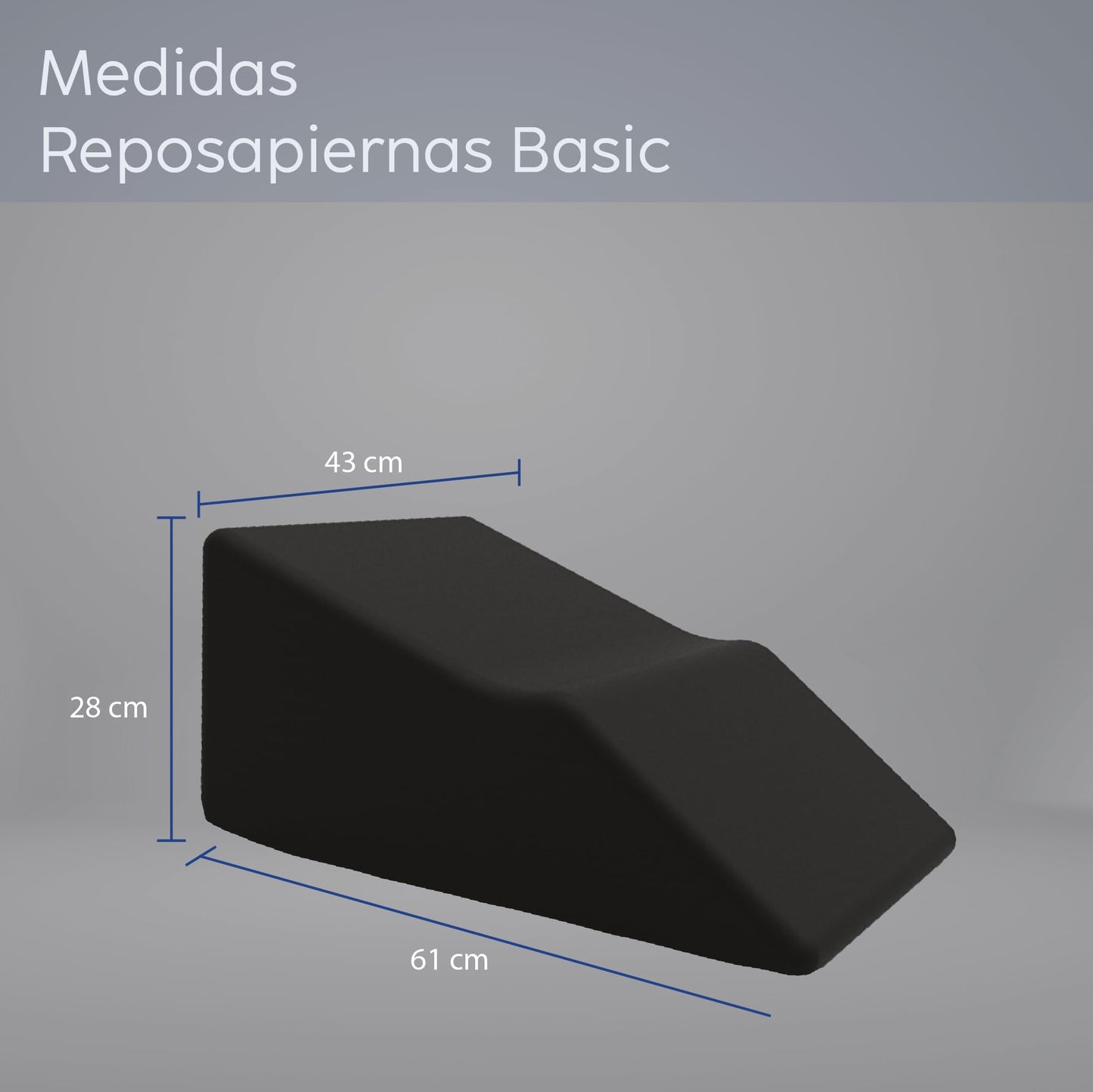 Almohada Elevación de Piernas DR JOOHN Negro para Disminuir Varices y Favorecer el Retorno Venoso
