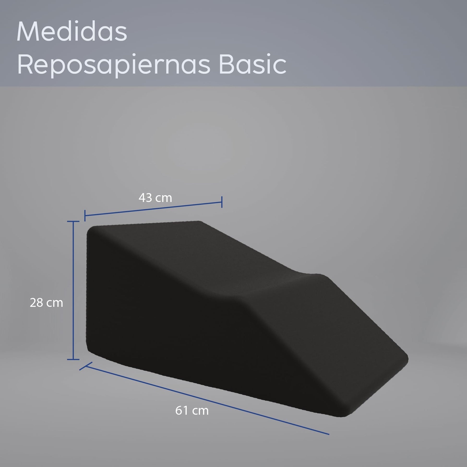 Almohada Elevación de Piernas DR JOOHN Negro para Disminuir Varices y Favorecer el Retorno Venoso