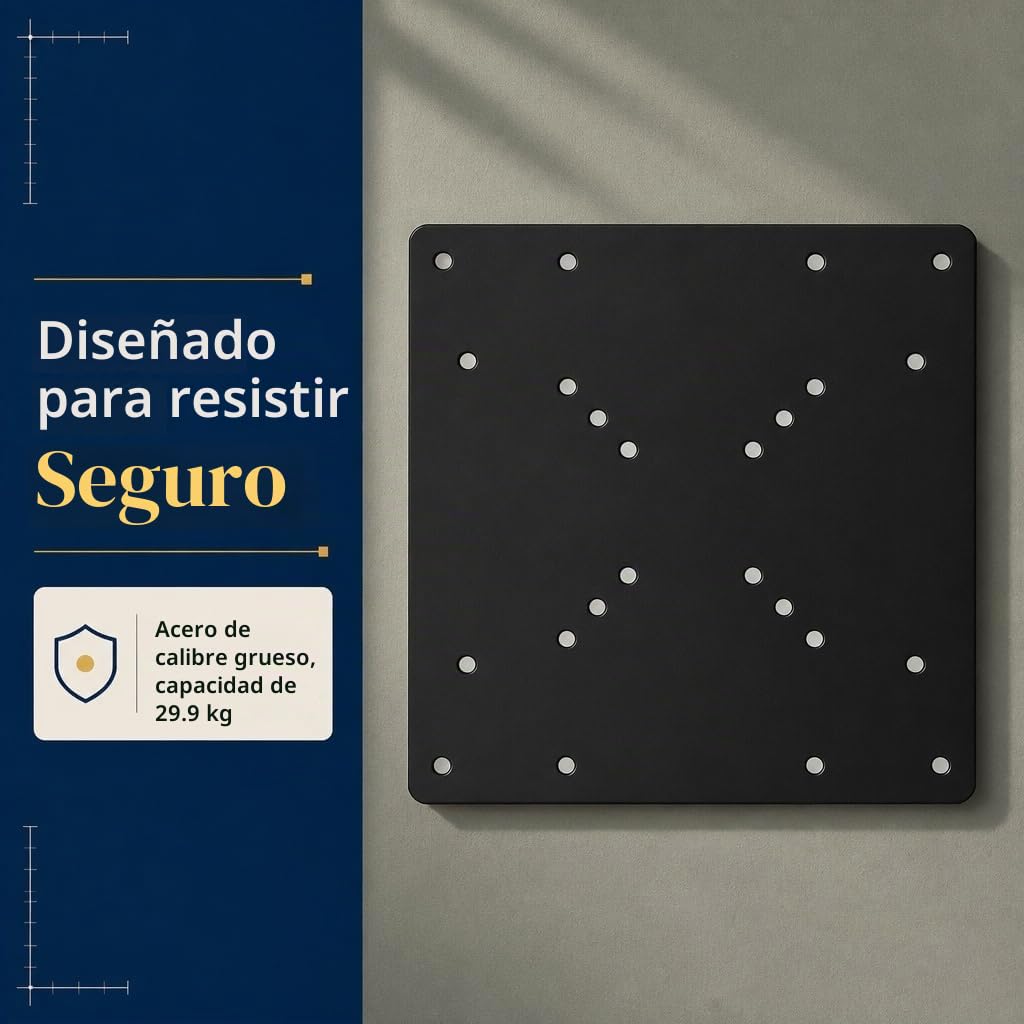 Placa Adaptadora de Montaje VESA Mount-It! Acero Gran Calibre con Kit de Conversión para Monitor y TV