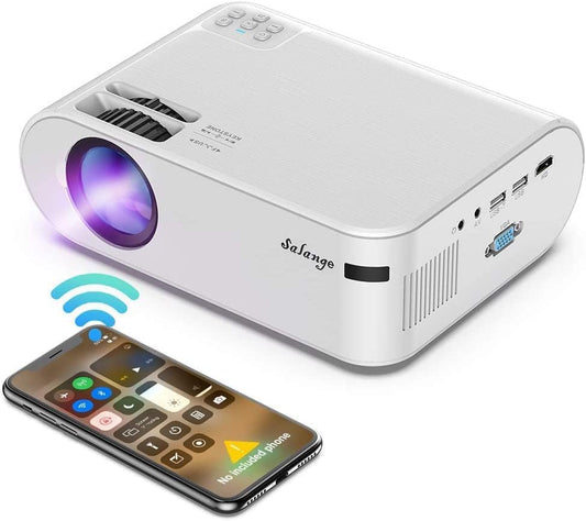 Proyector Salange Portátil WiFi 8500 Lux 1080P Full HD Dolby Sound Compatible con TV Stick HDMI USB AV VGA
