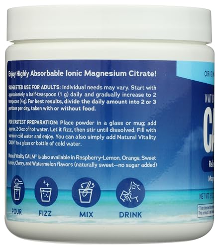 Mezcla de Bebida de Magnesio Natural Vitality Original 8 Onzas