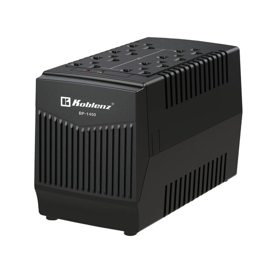 Koblenz Regulador Electrónico de Voltaje de 1450 VA / 700 W con 8 Contactos Regulados, Supresor de Picos, Ideal para Televisiones y Computadoras, para Hogar y Oficina BP-1450