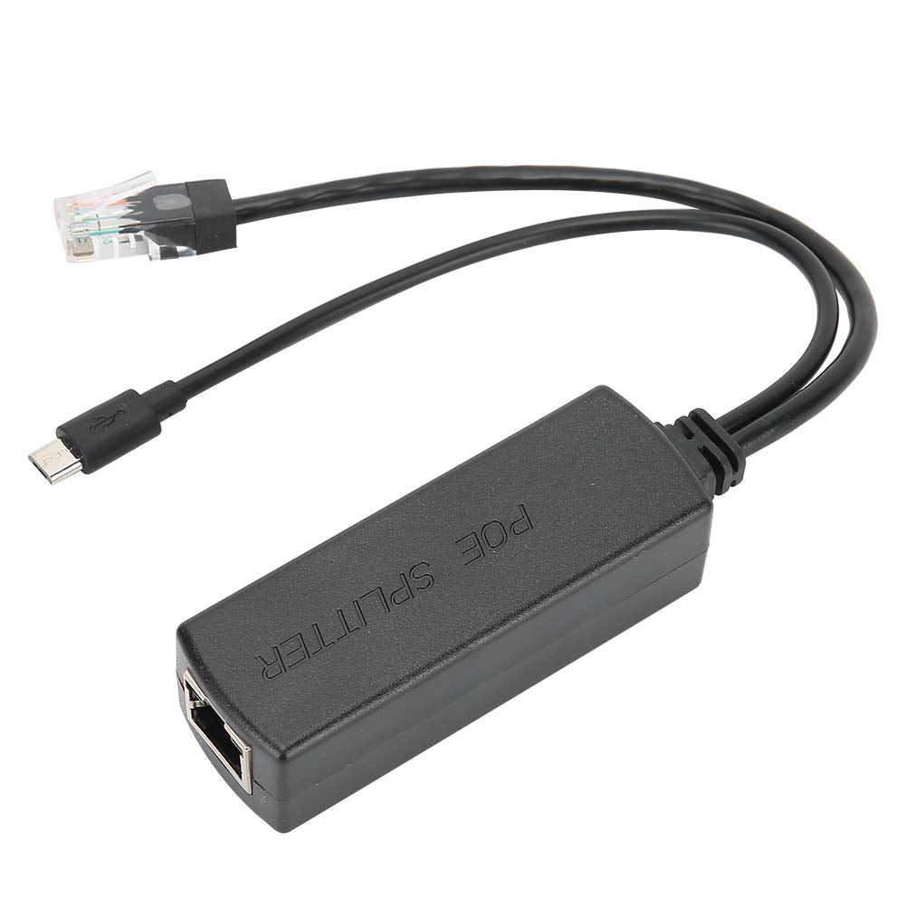 Divisor Micro USB PoE de 48 V a 5 V, Adaptador de Cable Divisor de Alimentación a Través de Ethernet IEEE 802.3af, para Dropcam, para -Micro USB