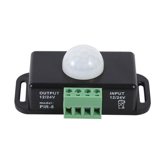 Interruptor detector de sensor de movimiento PIR infrarrojo de seguridad corporal para tira de luz LED DC 12V / 24V