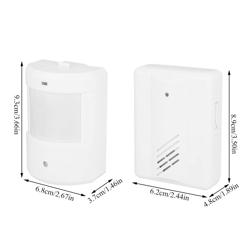 Bienvenido Kit de Timbre Alarma de Seguridad de Entrada de Volumen Ajustable Detector de Sensor infrarrojo IR Timbre de Puerta para Puerta de jardín