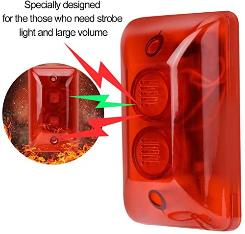 Sirena de Alarma 12V 15W con Luz Flash 120dB para Casa, Empresa y Comunidad