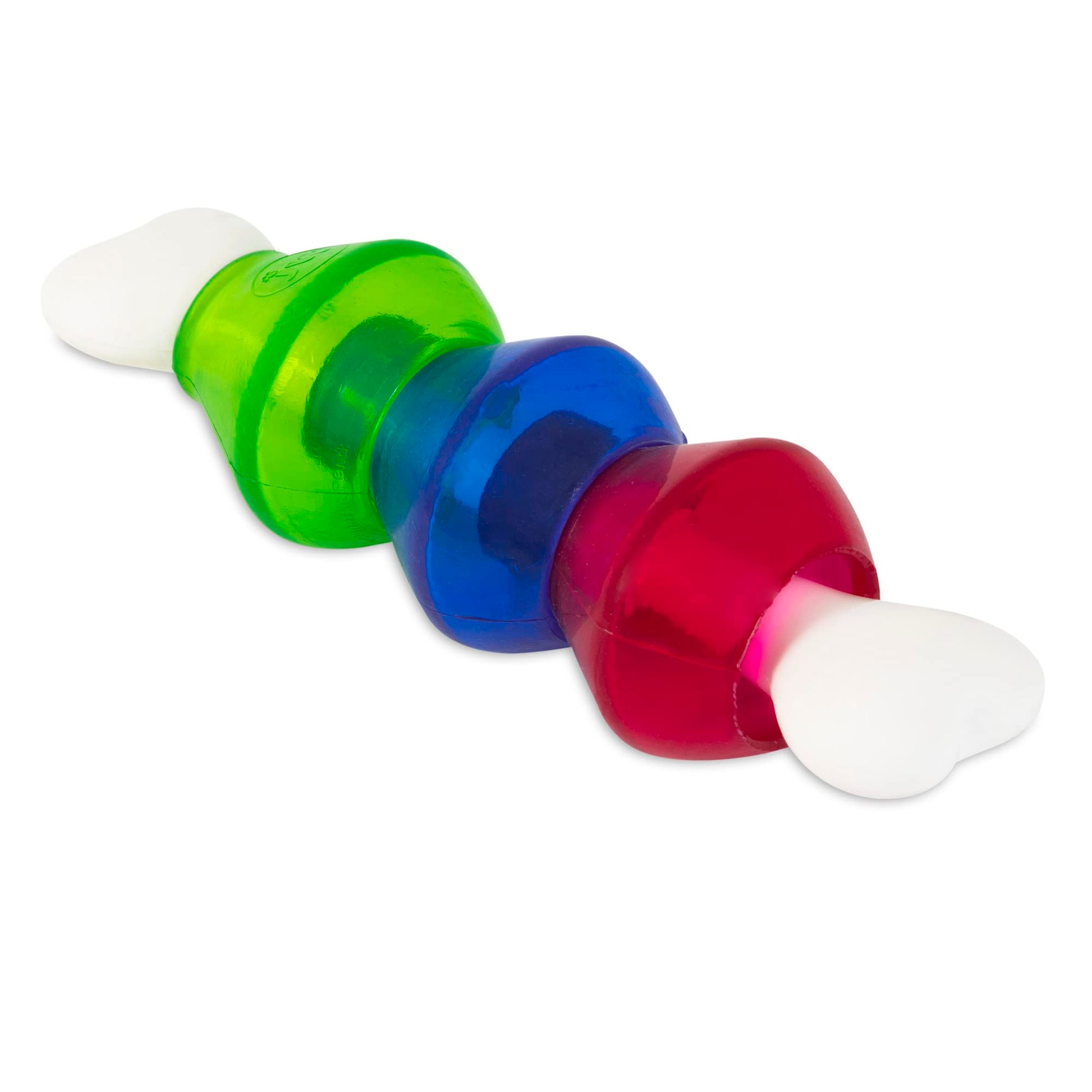 Juguete de Nailon JW Pet Company Grande Hueso Blanco con Vainas Naranja Verde Azul para Mascotas