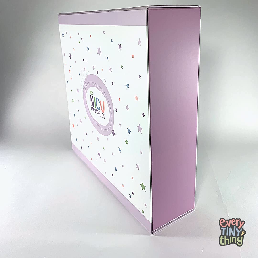 Caja de almacenamiento grande Every Tiny Thing 'My NICU Memories' – Caja de cierre magnético para guardar recuerdos de NICU (blanco, grande)